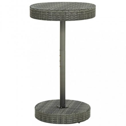 Szürke polyrattan kerti asztal 60,5 x 106 cm