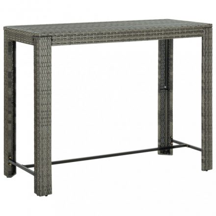 Szürke polyrattan kerti bárasztal 140,5 x 60,5 x 110,5 cm